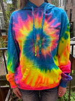 Unisex Vibrant Tie-Dye Pullover Hooded Sweatshirt